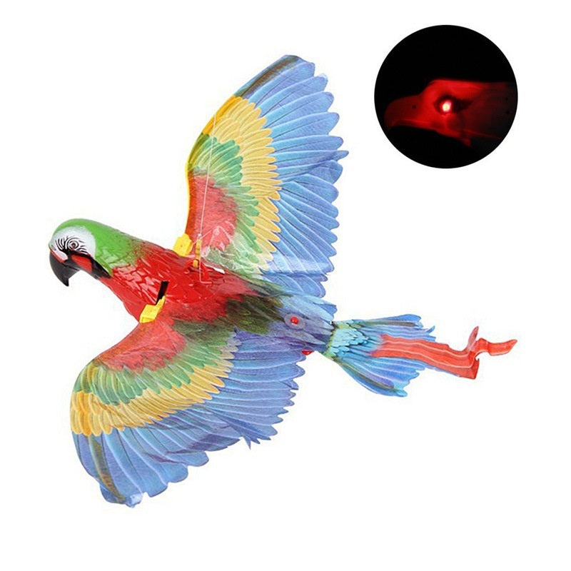 Simulation Bird Cat Interactive Pet Toys Hanging Eagle Flying Teasering Play Kitten Dog Toys Animals Cat Accessories Supplies Parrot voice