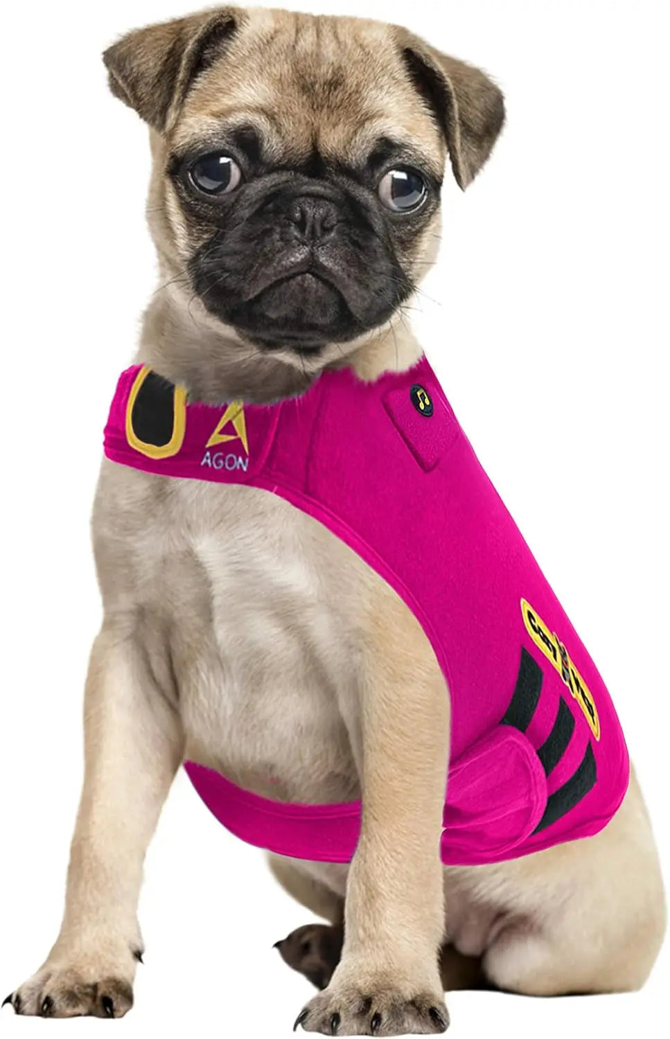 3-in-1 Dog Anxiety Vest with Music & Aromatherapy Calming Coat XXS–XXL Pink Small [15-25 Lbs]