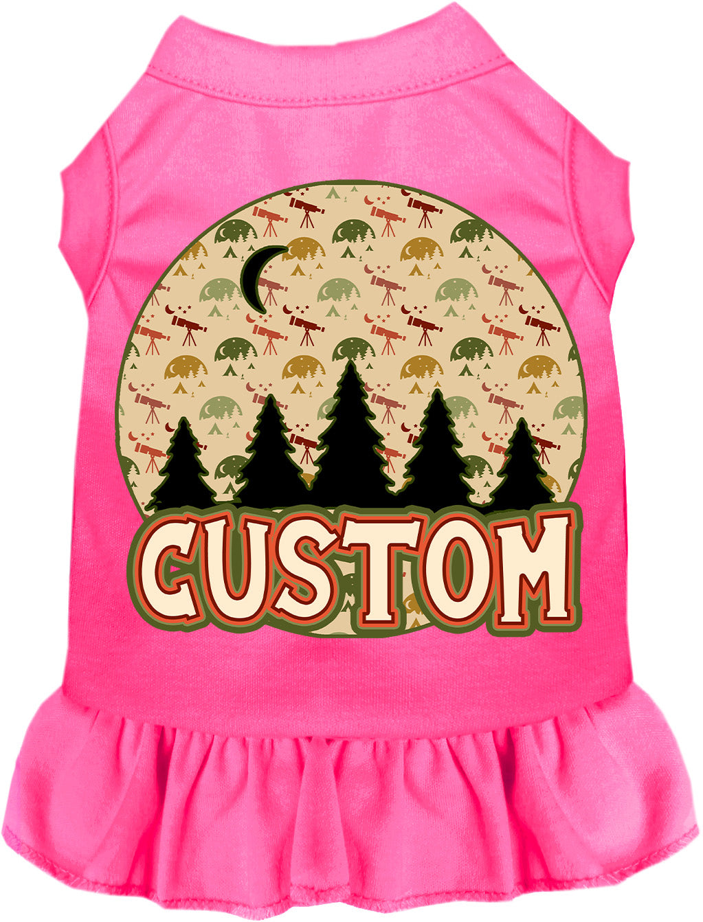 Custom Under the Stars Pet Dress Bright Pink