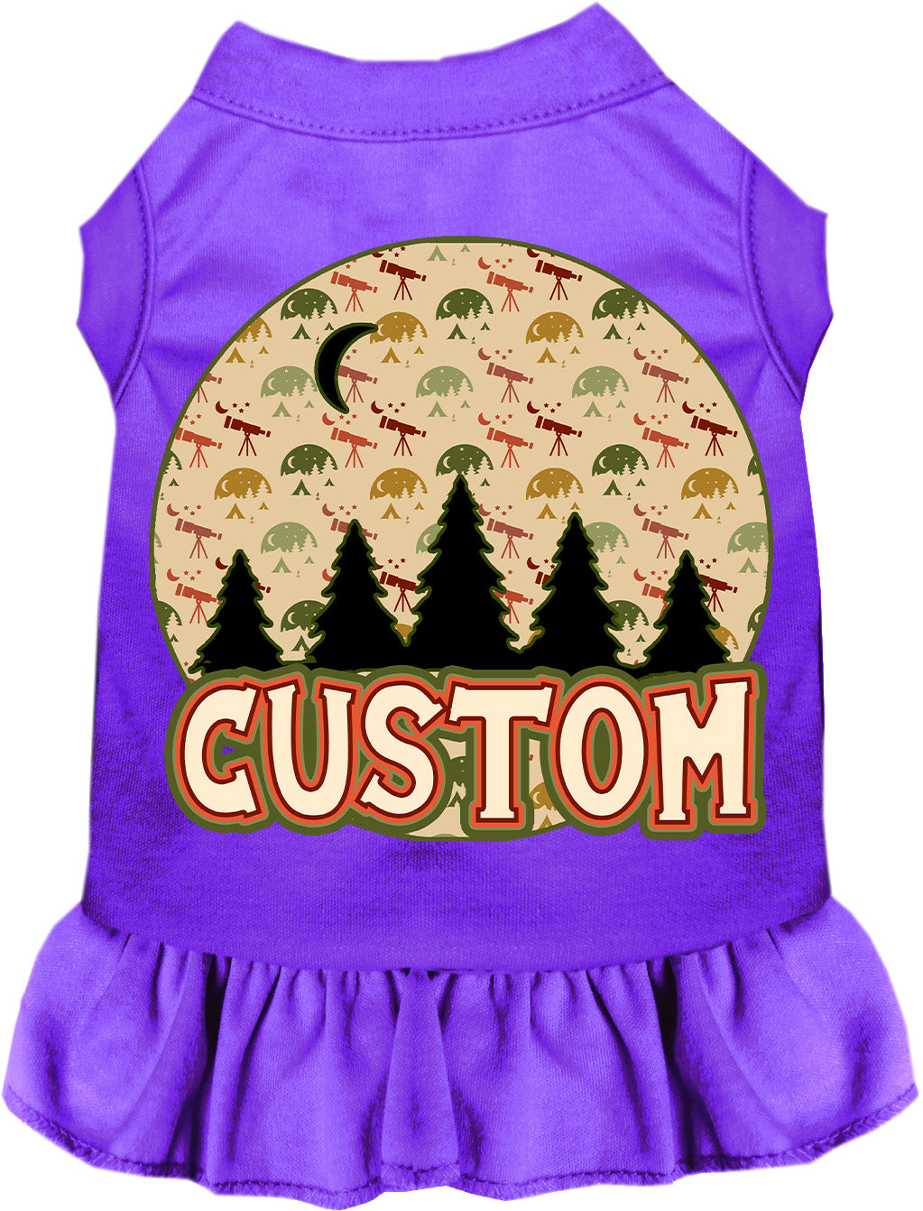 Custom Under the Stars Pet Dress Purple