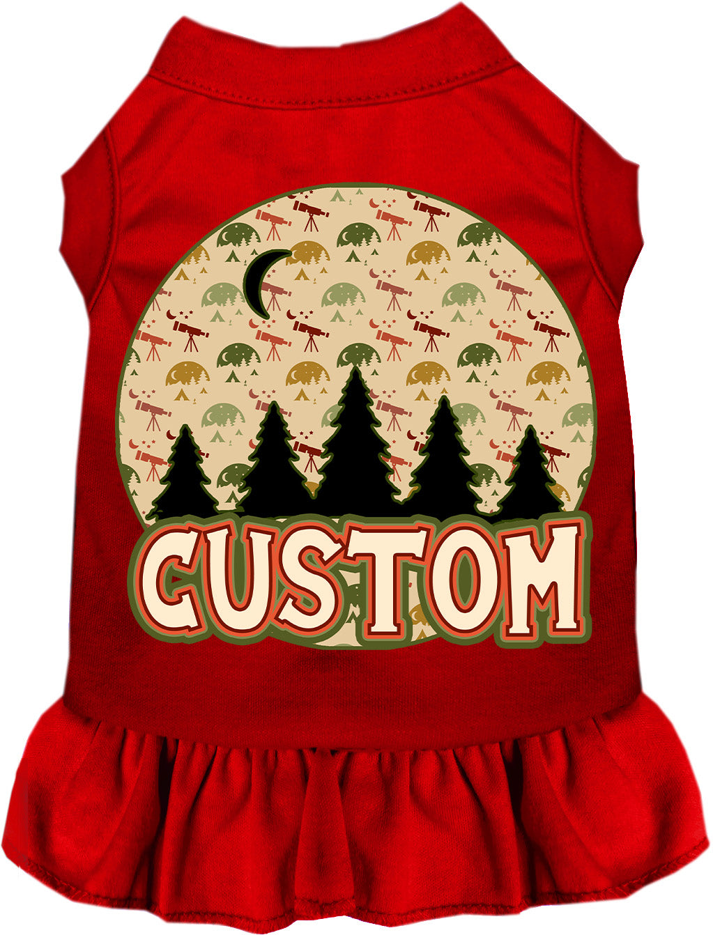 Custom Under the Stars Pet Dress Red