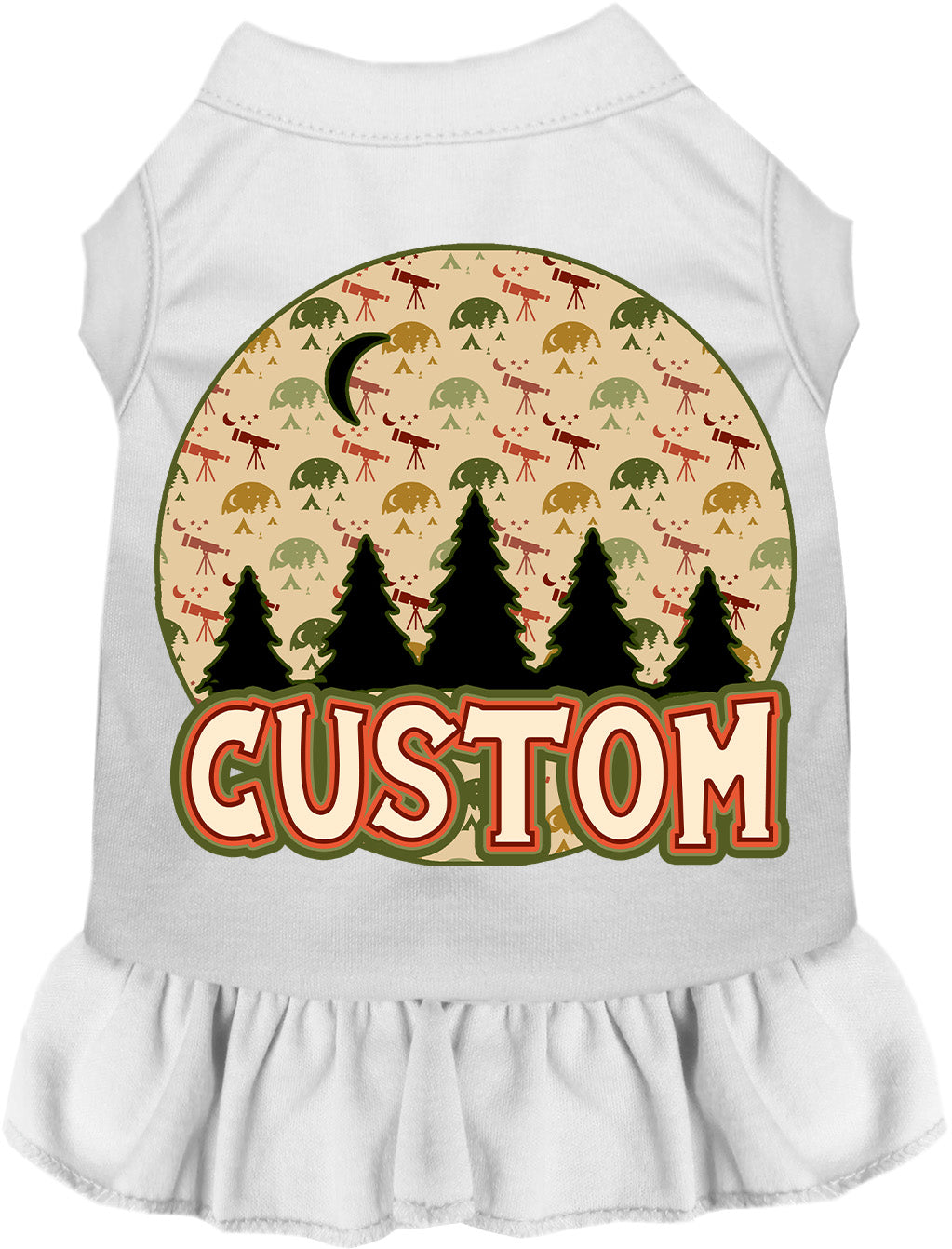 Custom Under the Stars Pet Dress White