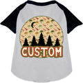 Custom Under the Stars Pet Raglan Shirts White with Black