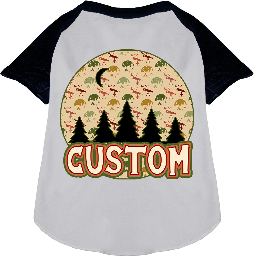 Custom Under the Stars Pet Raglan Shirts White with Black