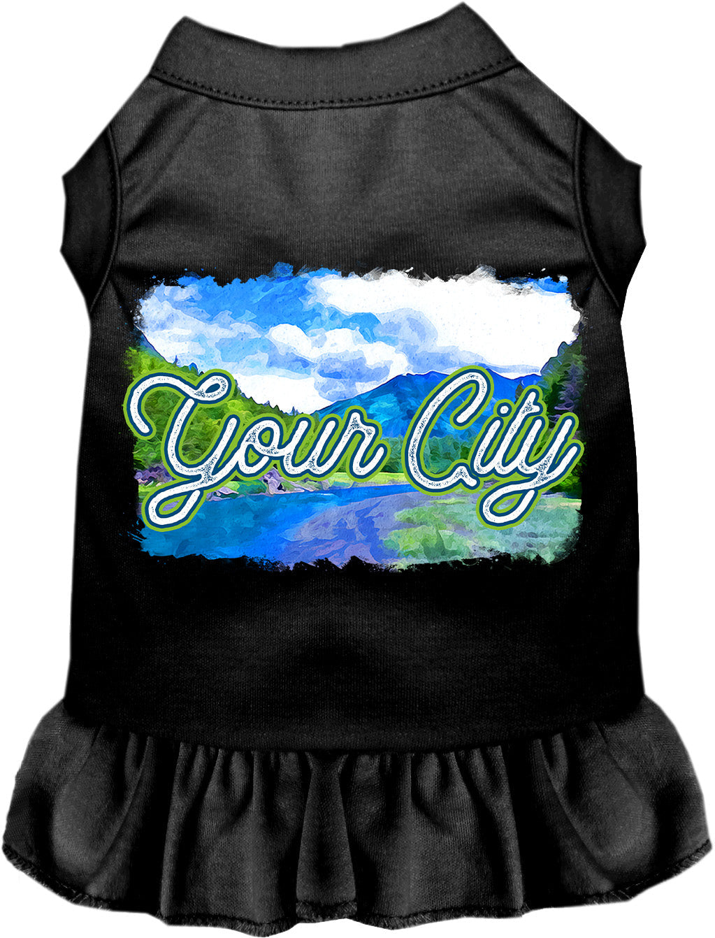Custom Summer Pet Dress Black