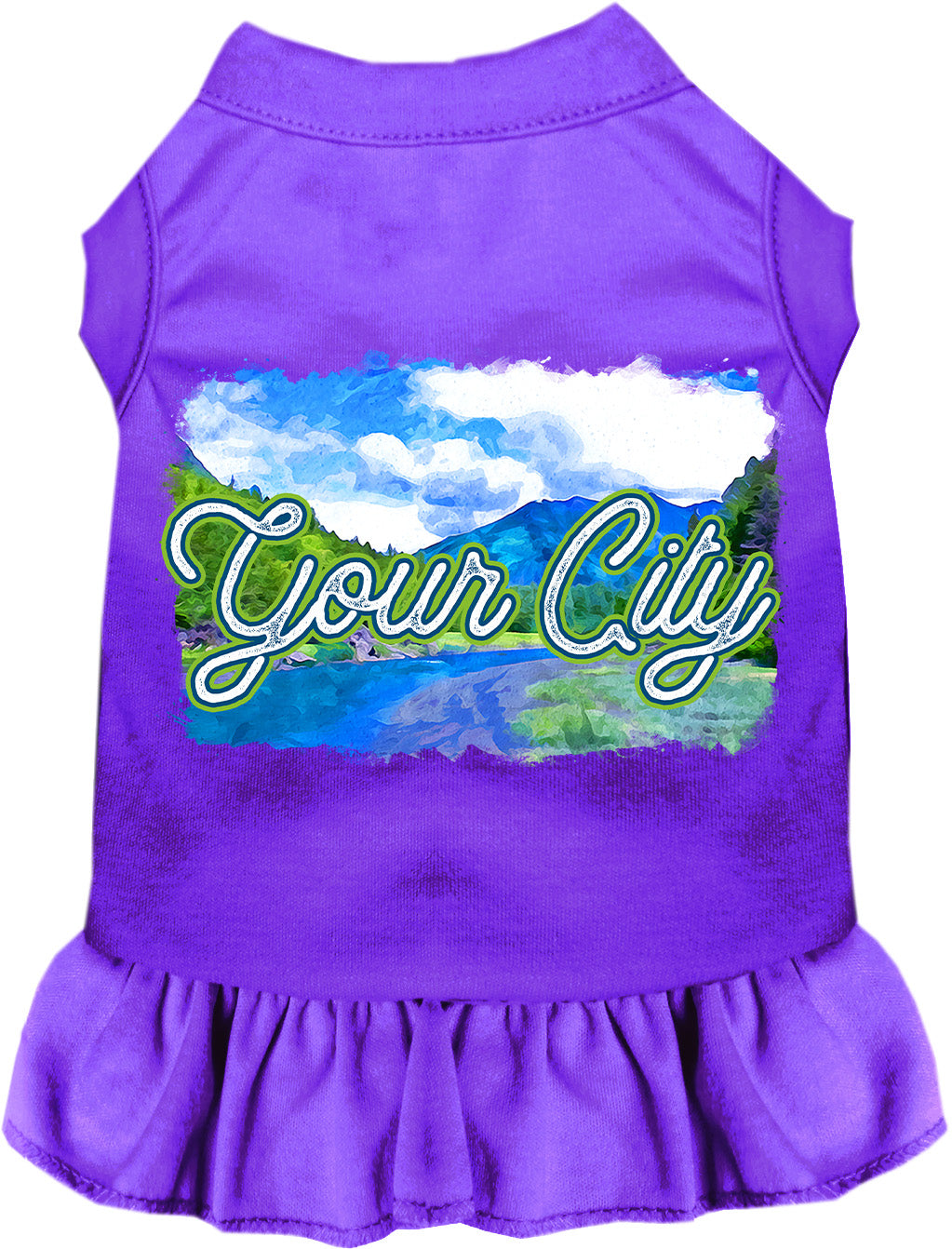 Custom Summer Pet Dress Purple