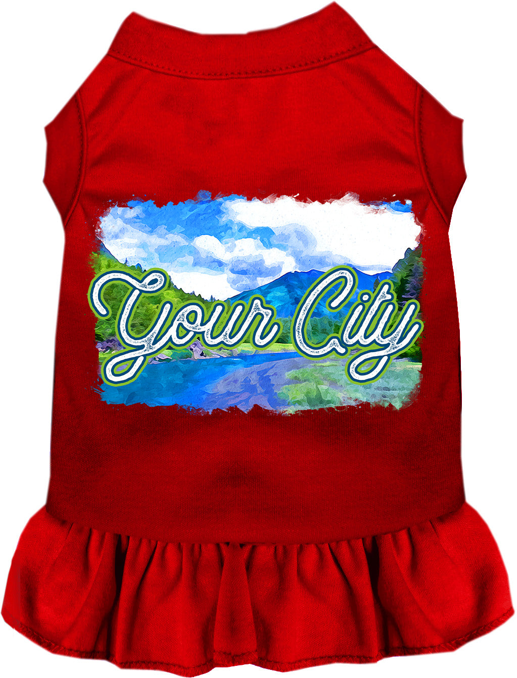 Custom Summer Pet Dress Red