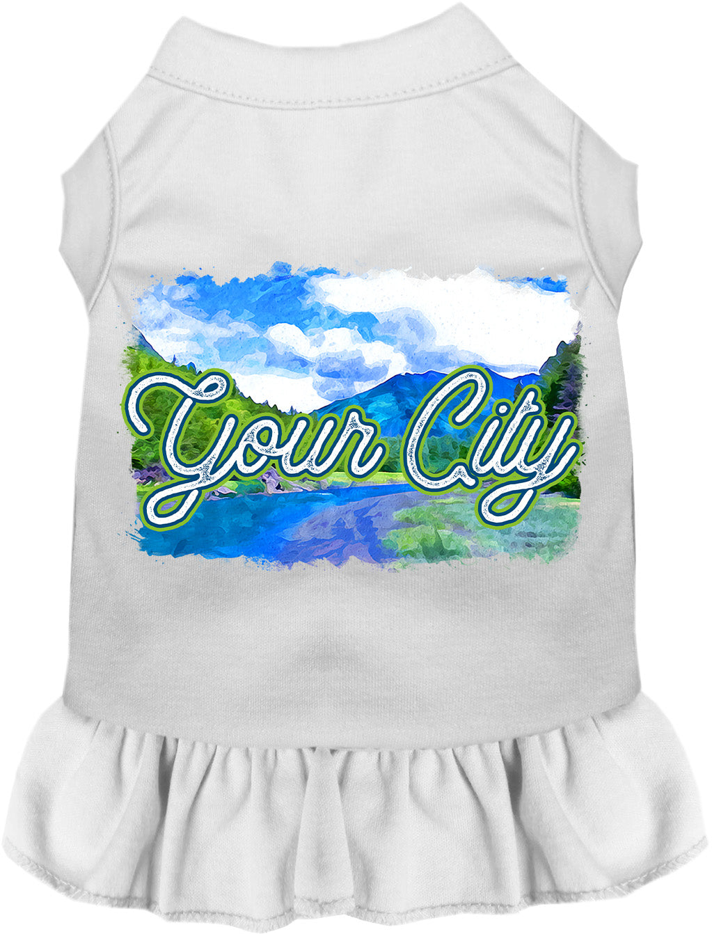 Custom Summer Pet Dress White