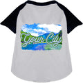 Custom Summer Pet Raglan Shirts White with Black
