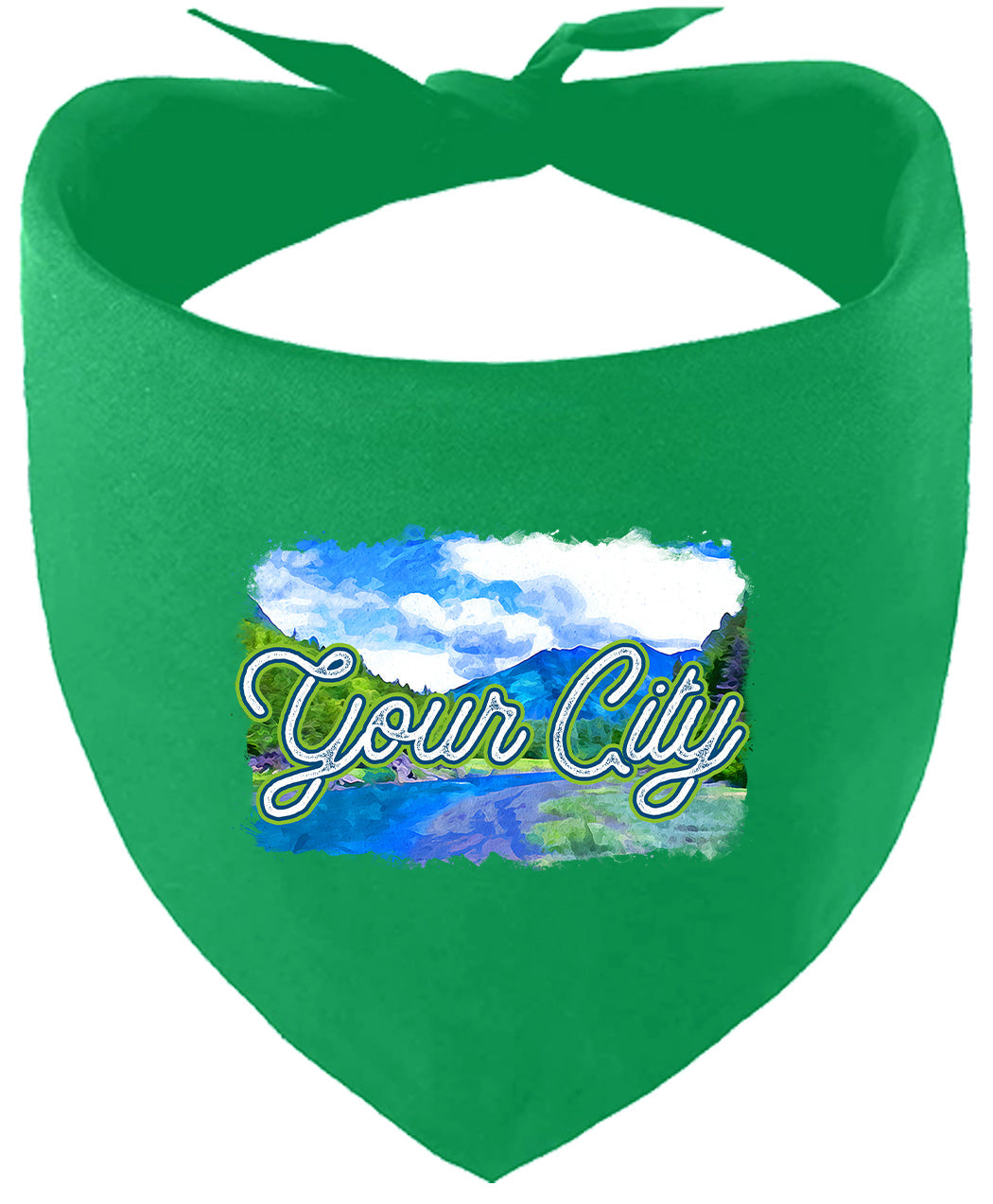 Custom Summer Pet Bandana Emerald Green