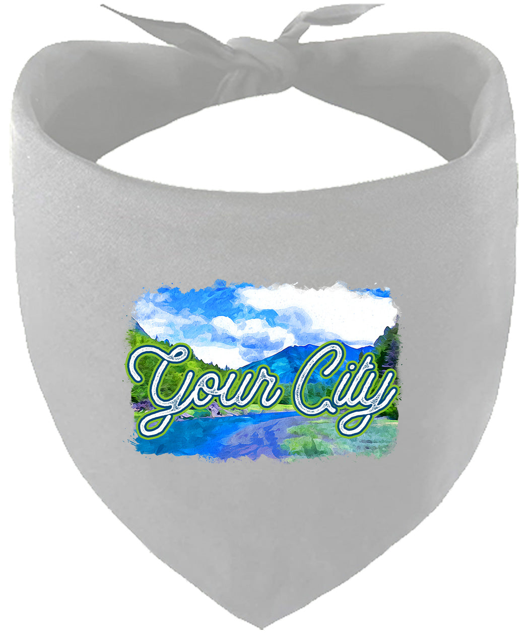 Custom Summer Pet Bandana Grey