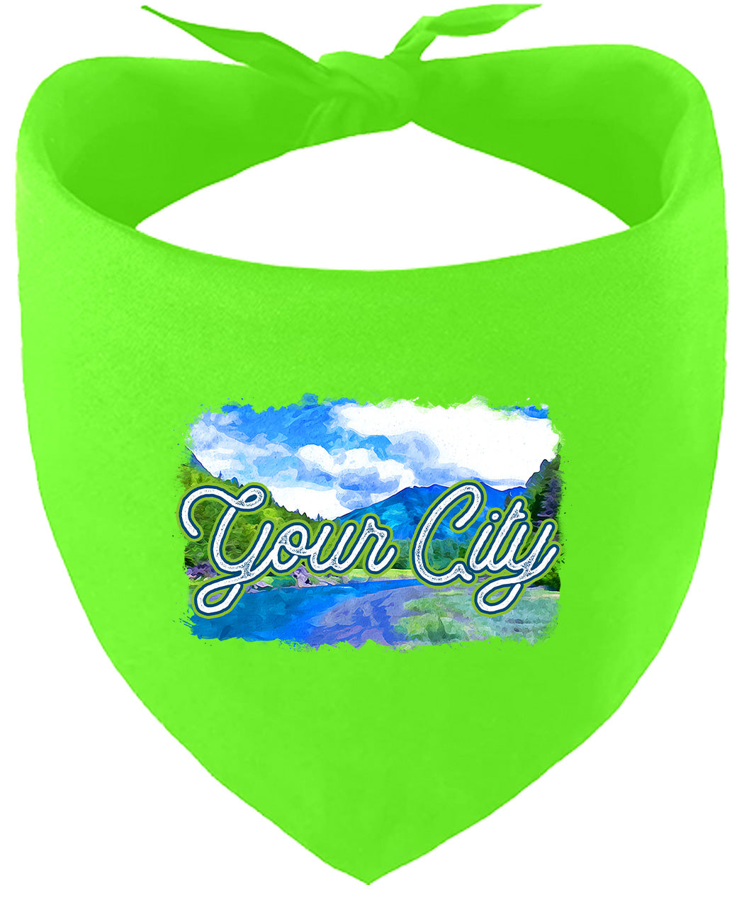 Custom Summer Pet Bandana Lime Green