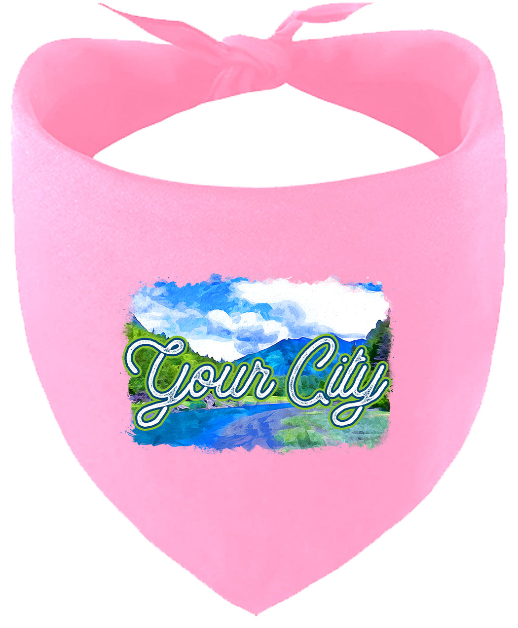 Custom Summer Pet Bandana Light Pink