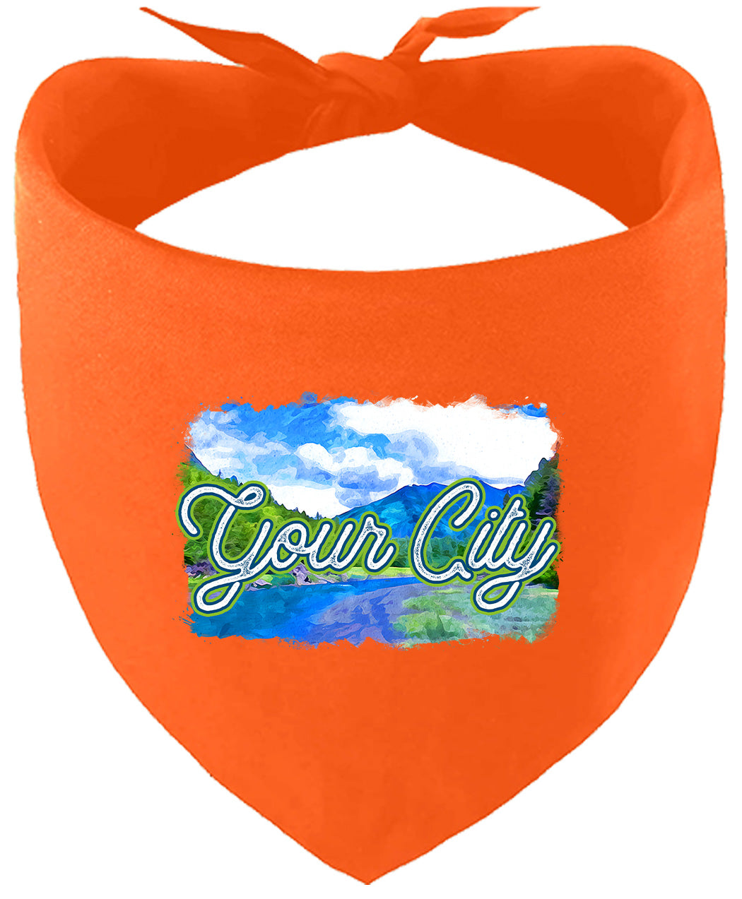 Custom Summer Pet Bandana Orange