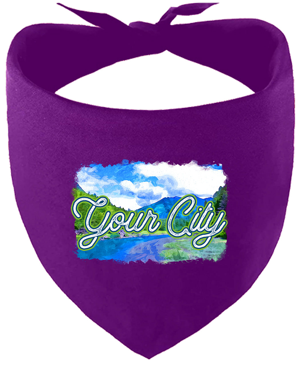 Custom Summer Pet Bandana Purple