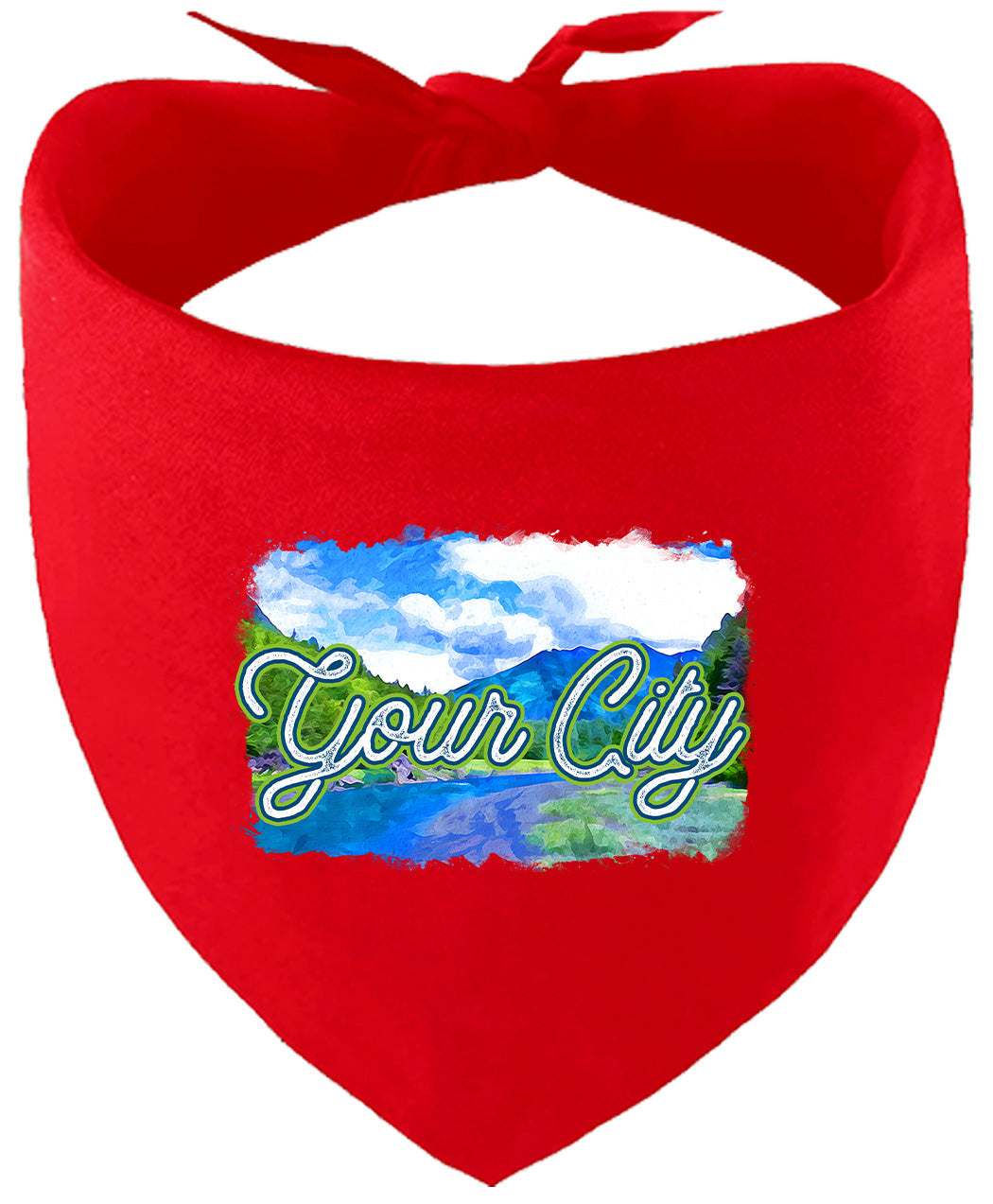 Custom Summer Pet Bandana Red