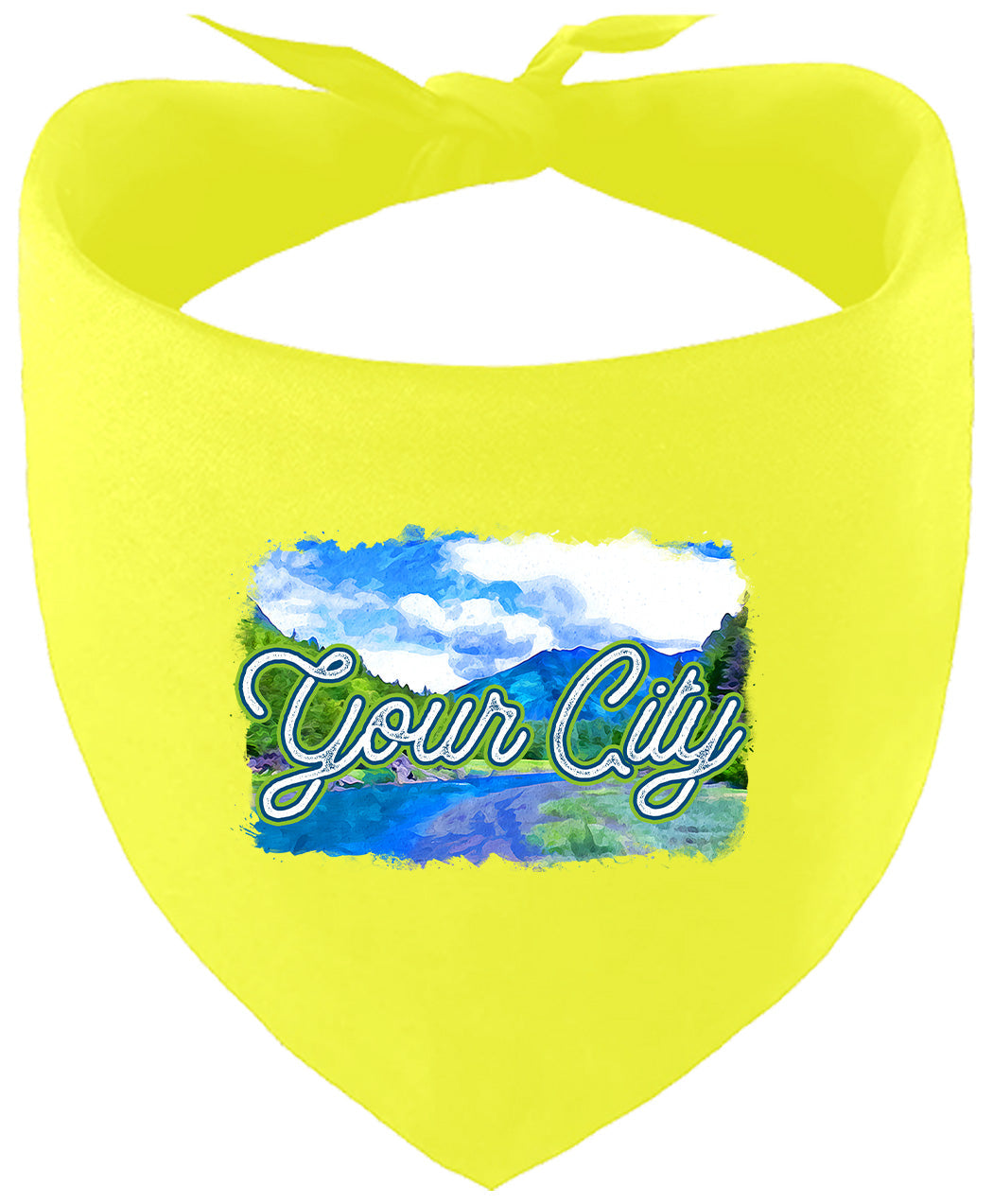 Custom Summer Pet Bandana Yellow
