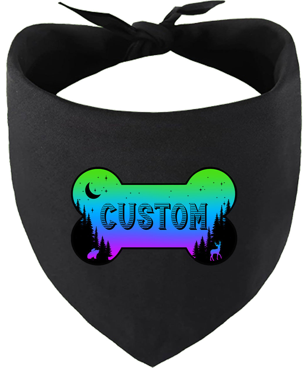 Custom Mountain Shades Pet Bandana Black
