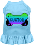 Custom Mountain Shades Pet Dress Baby Blue