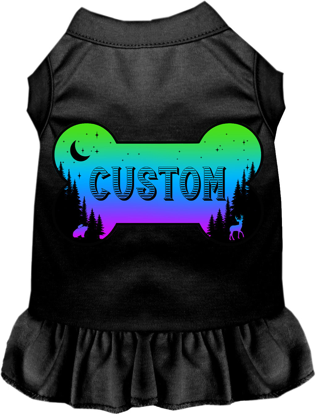 Custom Mountain Shades Pet Dress Black