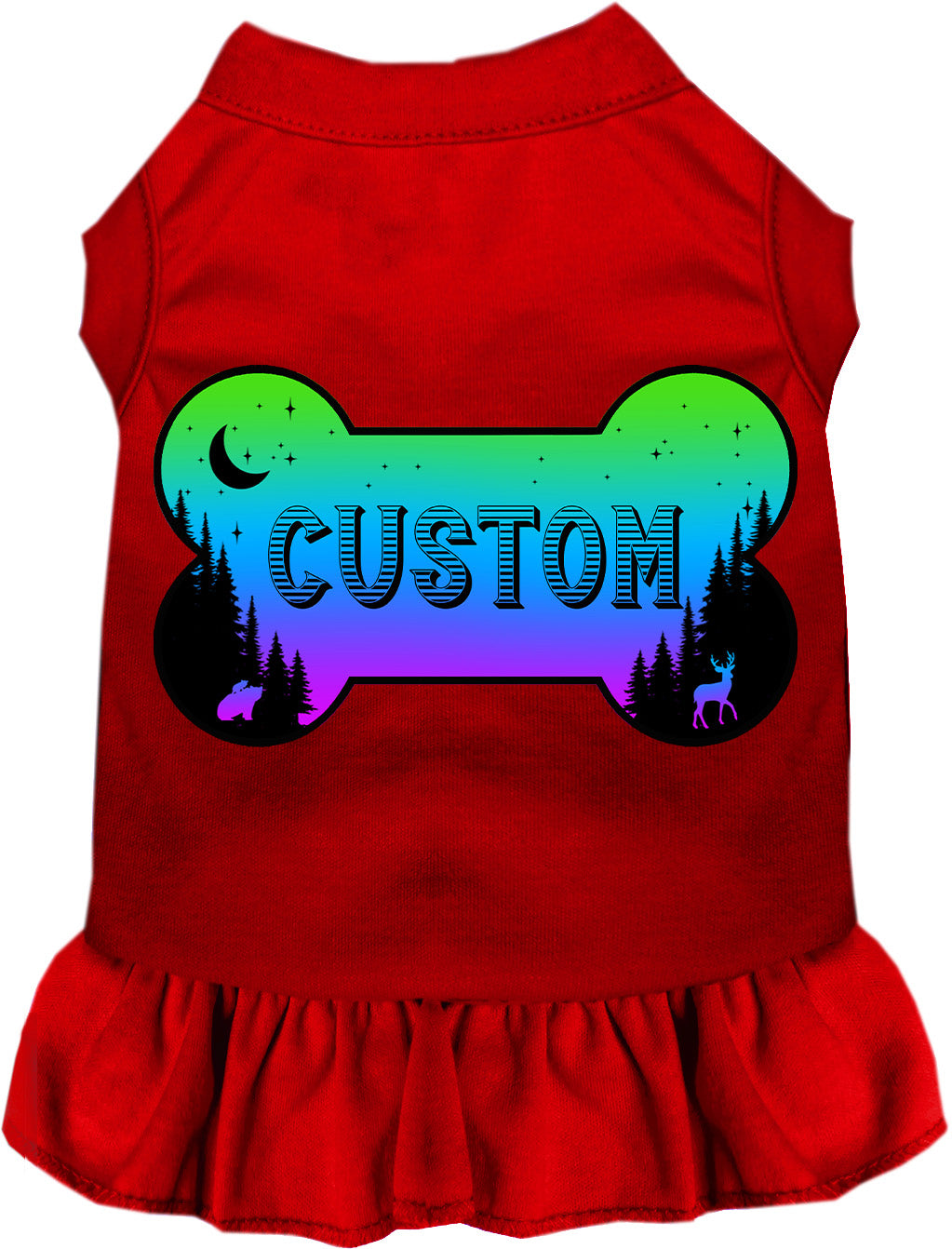 Custom Mountain Shades Pet Dress Red