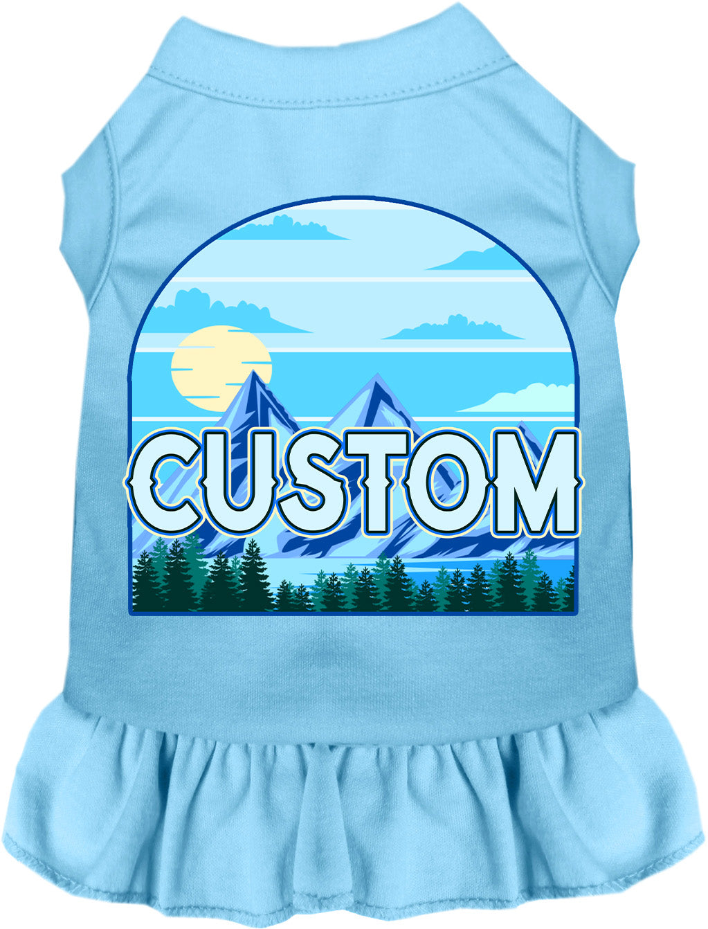 Custom Trailblazer Pet Dress Baby Blue