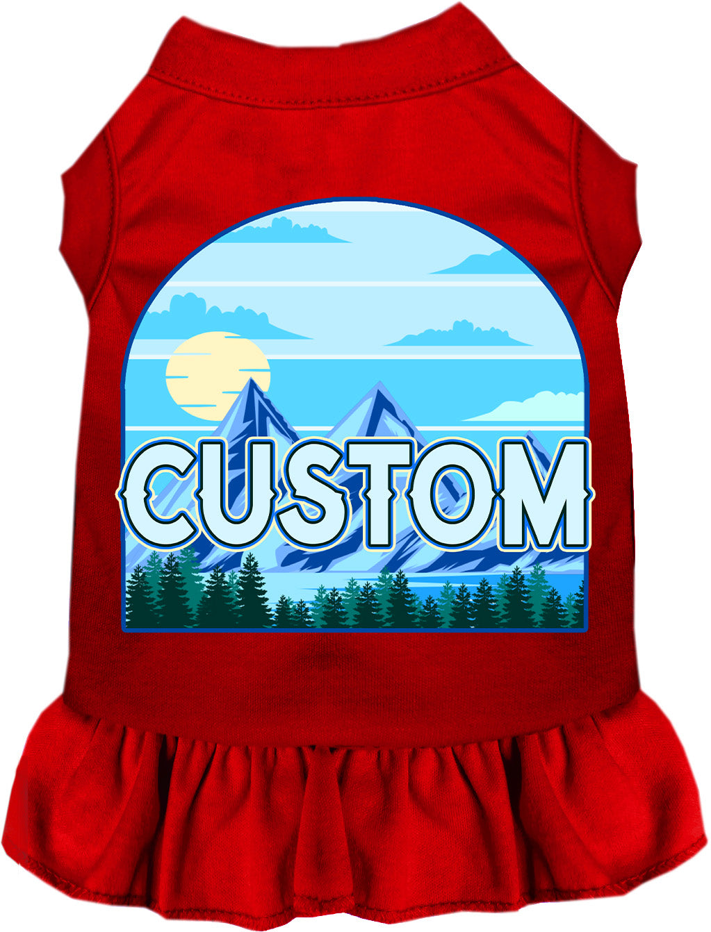 Custom Trailblazer Pet Dress Red