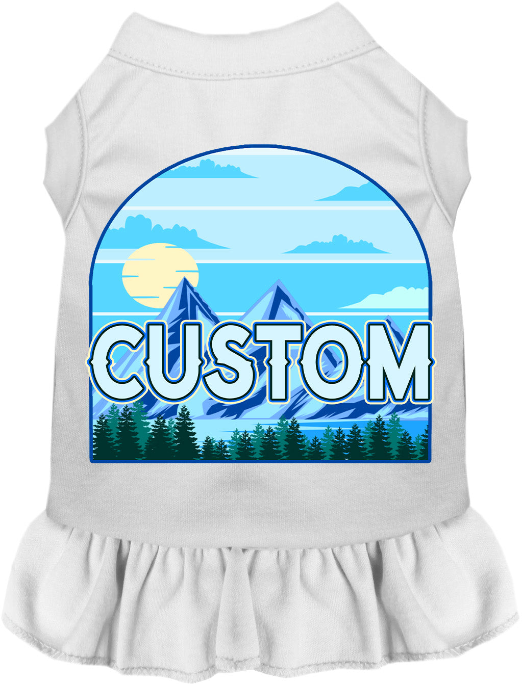 Custom Trailblazer Pet Dress White