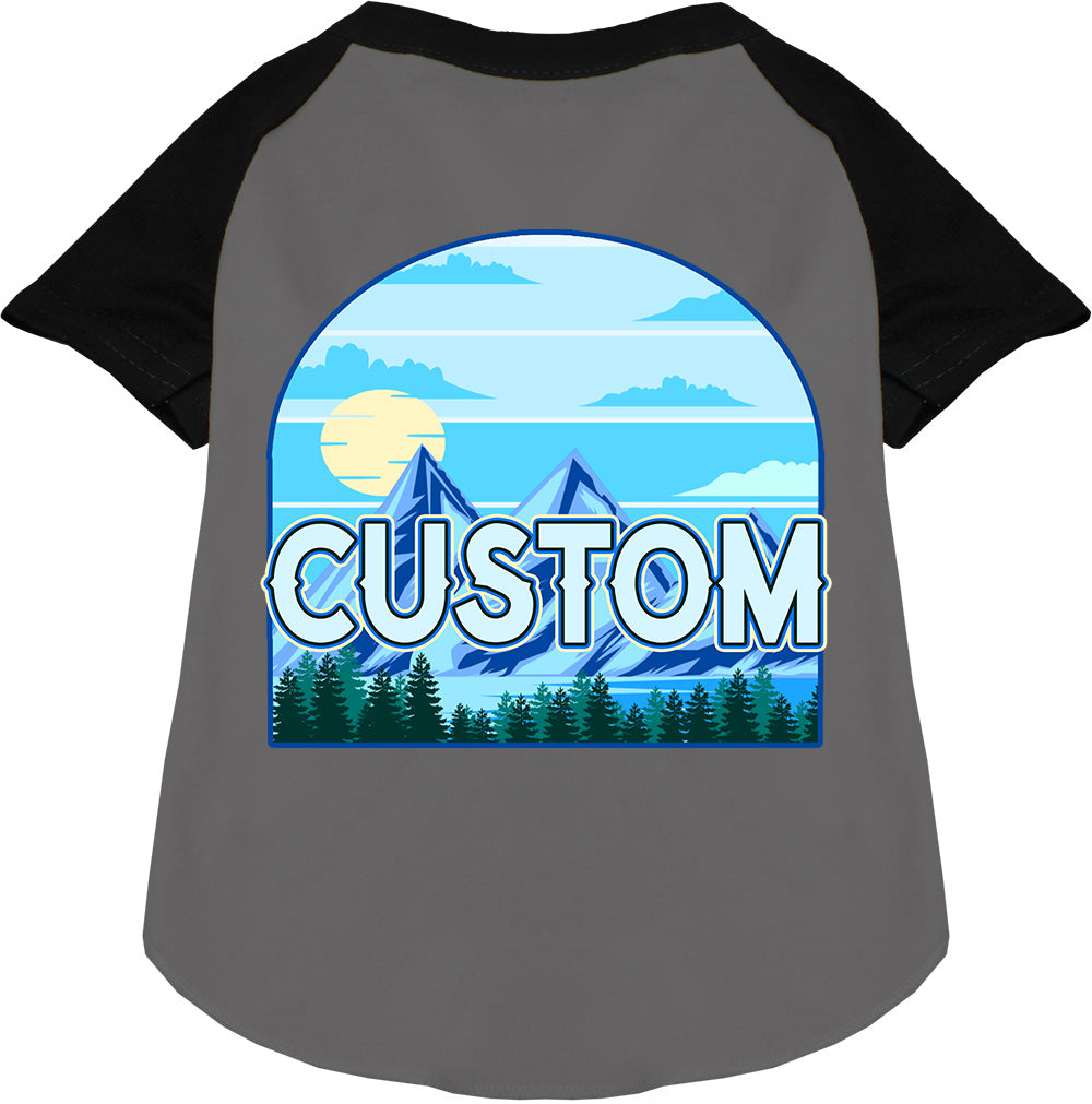Custom Trailblazer Pet Raglan Shirts Grey with Black