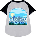Custom Trailblazer Pet Raglan Shirts White with Black