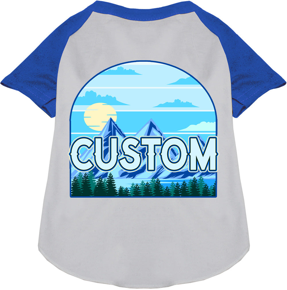 Custom Trailblazer Pet Raglan Shirts White with Blue