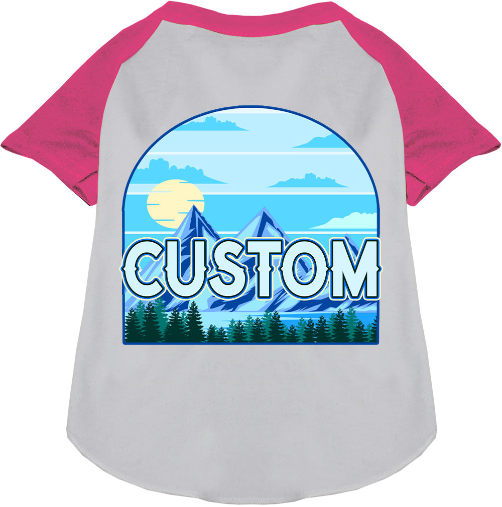 Custom Trailblazer Pet Raglan Shirts White with Bright Pink