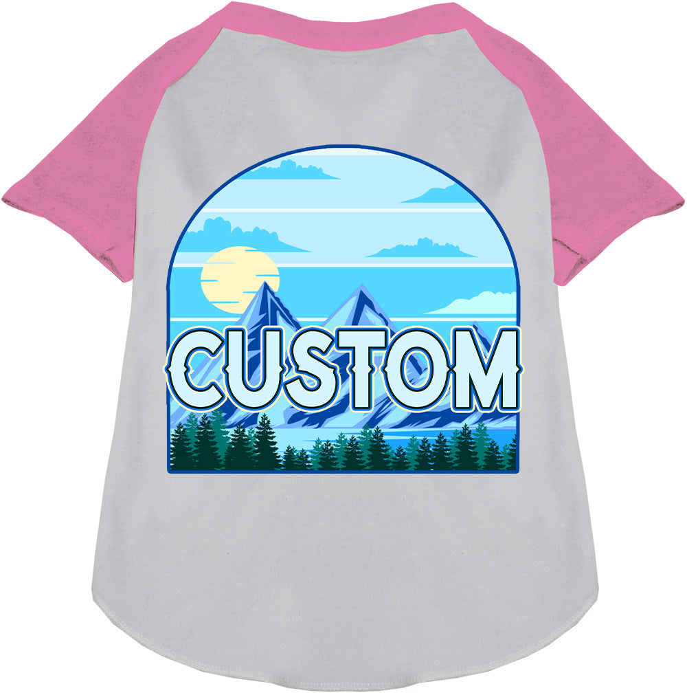 Custom Trailblazer Pet Raglan Shirts White with Light Pink