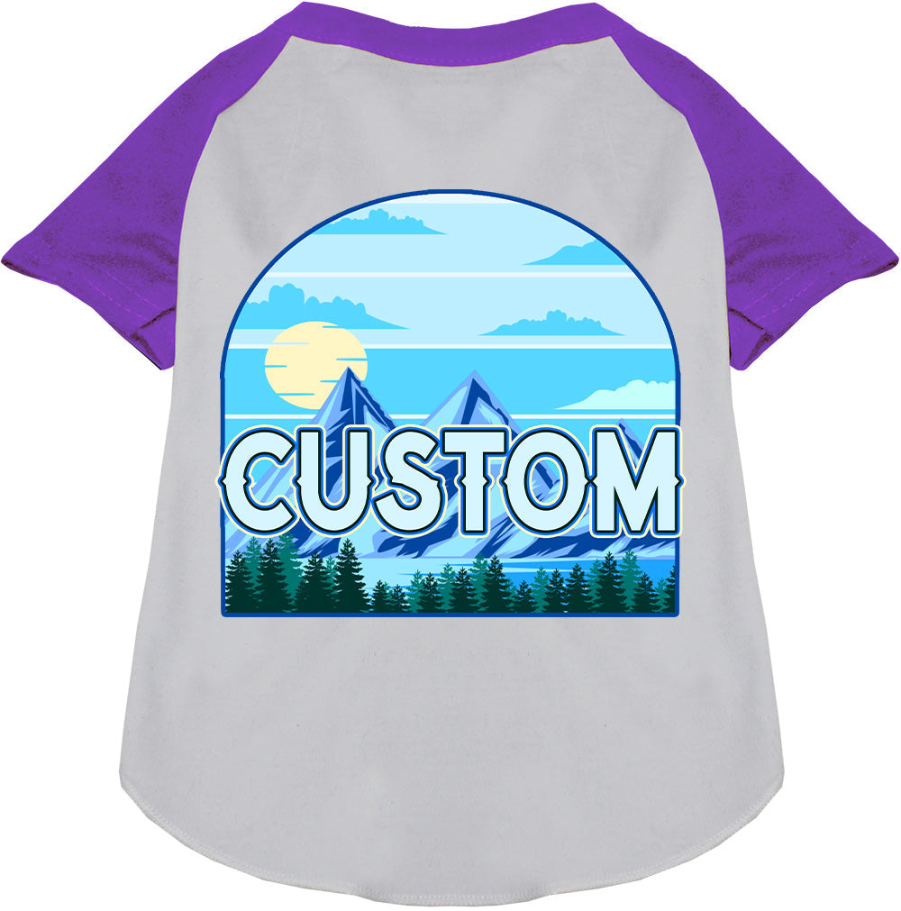 Custom Trailblazer Pet Raglan Shirts White with Purple