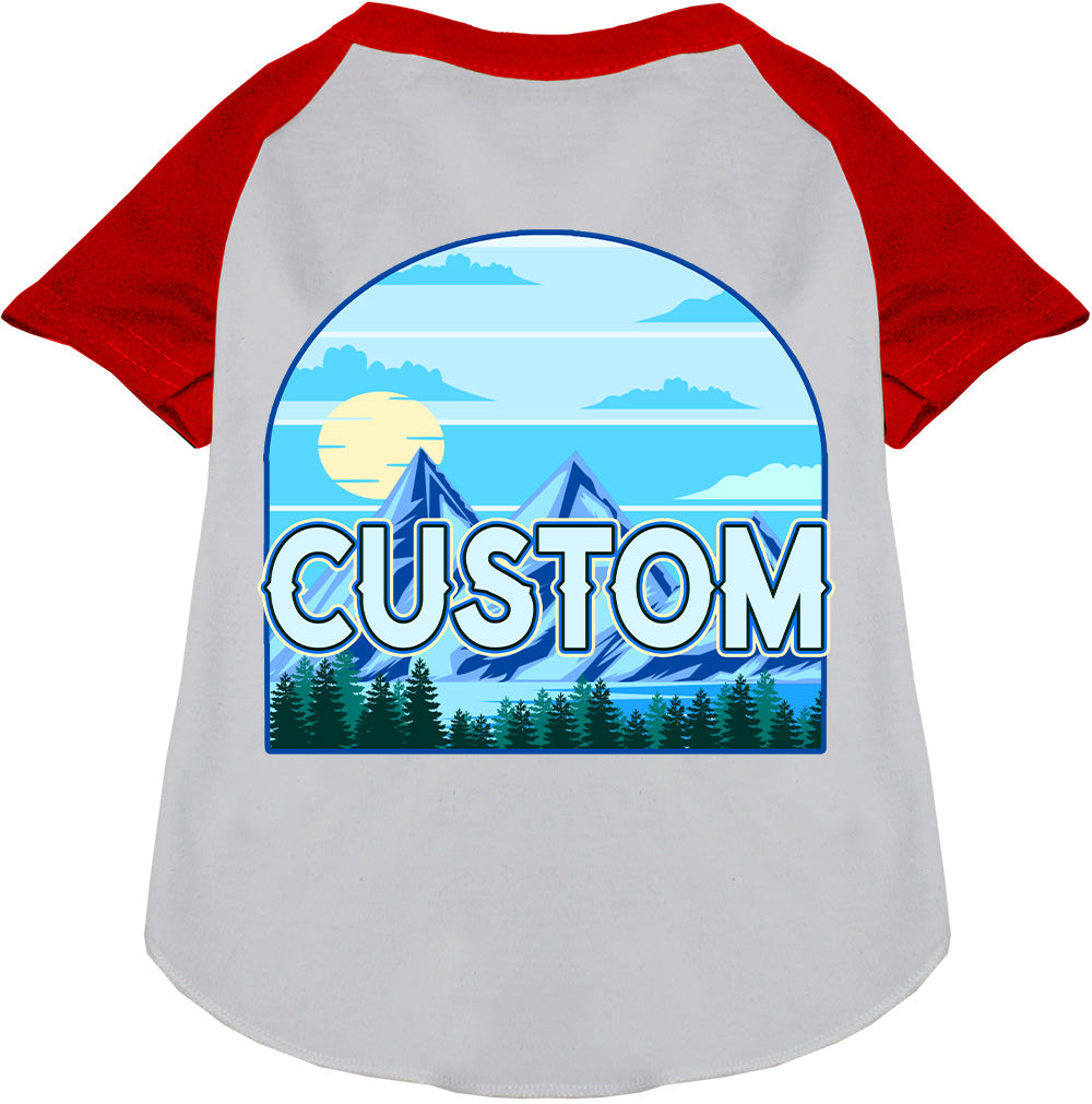 Custom Trailblazer Pet Raglan Shirts White with Red