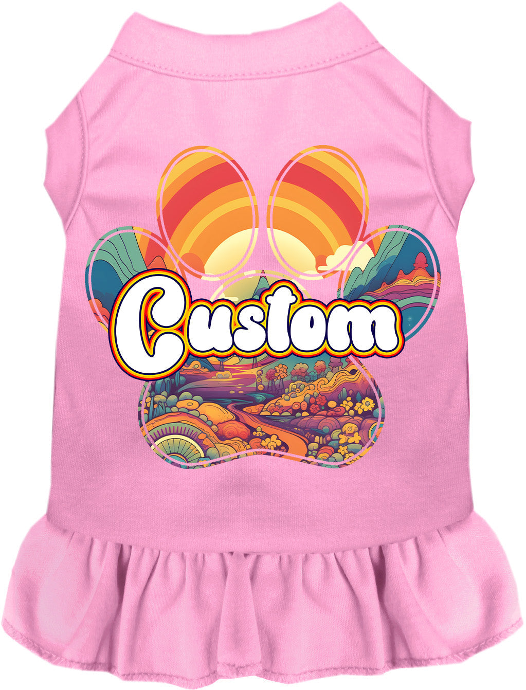 Custom Groovy Summit Pet Dress Light Pink