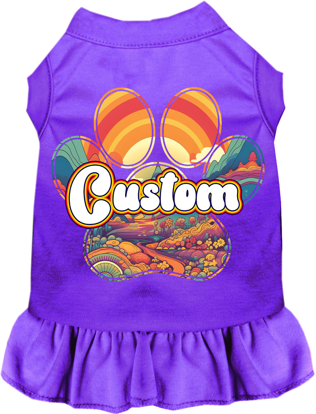 Custom Groovy Summit Pet Dress Purple