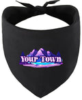 Custom Alpine Pawscape Pet Bandana Black