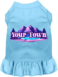 Custom Alpine Pawscape Pet Dress Baby Blue