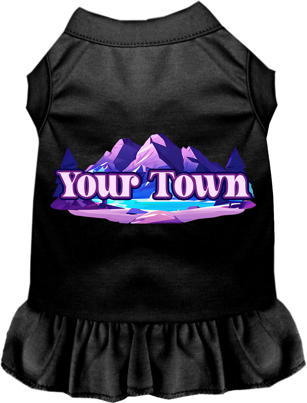 Custom Alpine Pawscape Pet Dress Black
