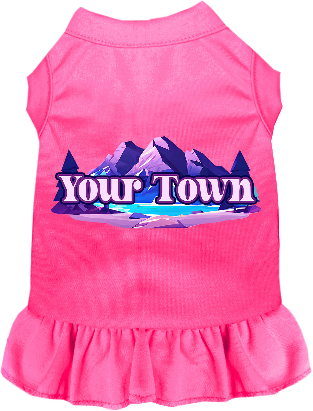 Custom Alpine Pawscape Pet Dress Bright Pink