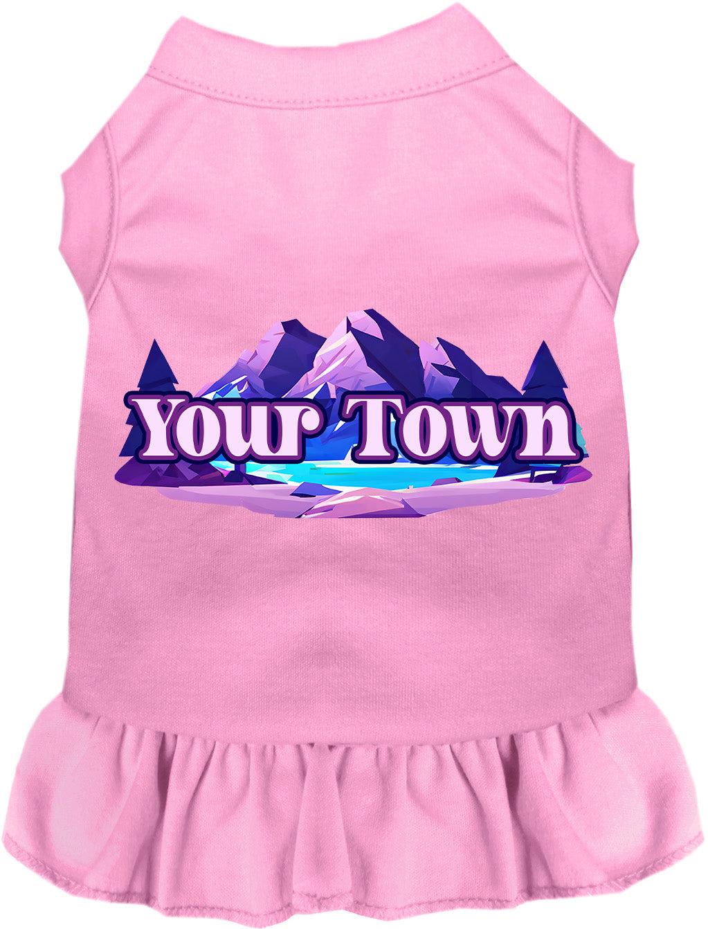 Custom Alpine Pawscape Pet Dress Light Pink