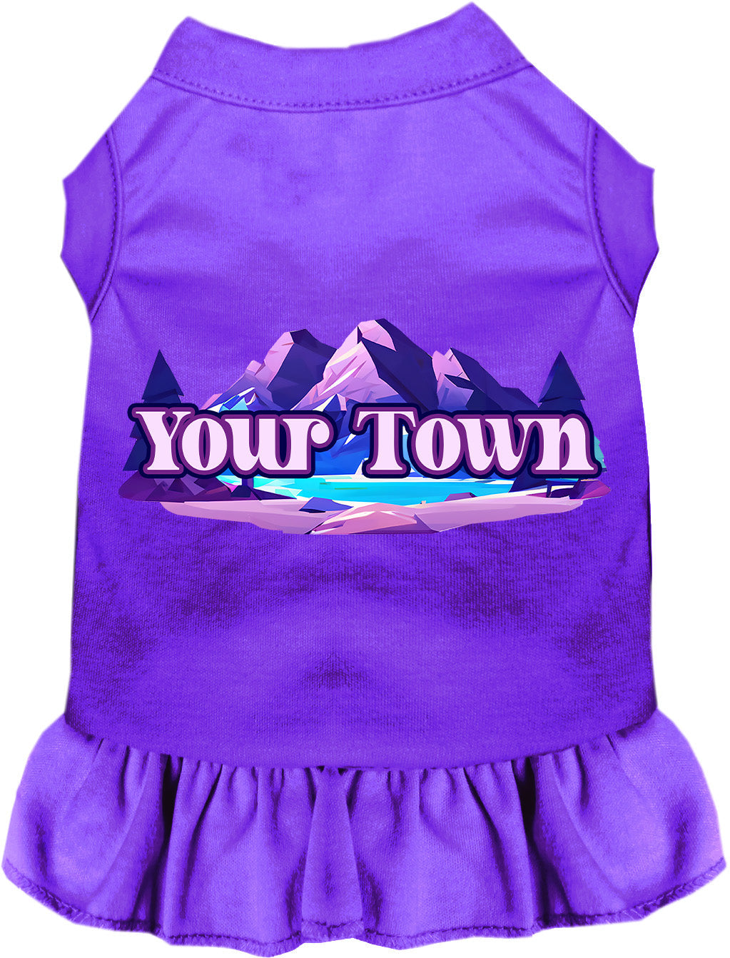 Custom Alpine Pawscape Pet Dress Purple
