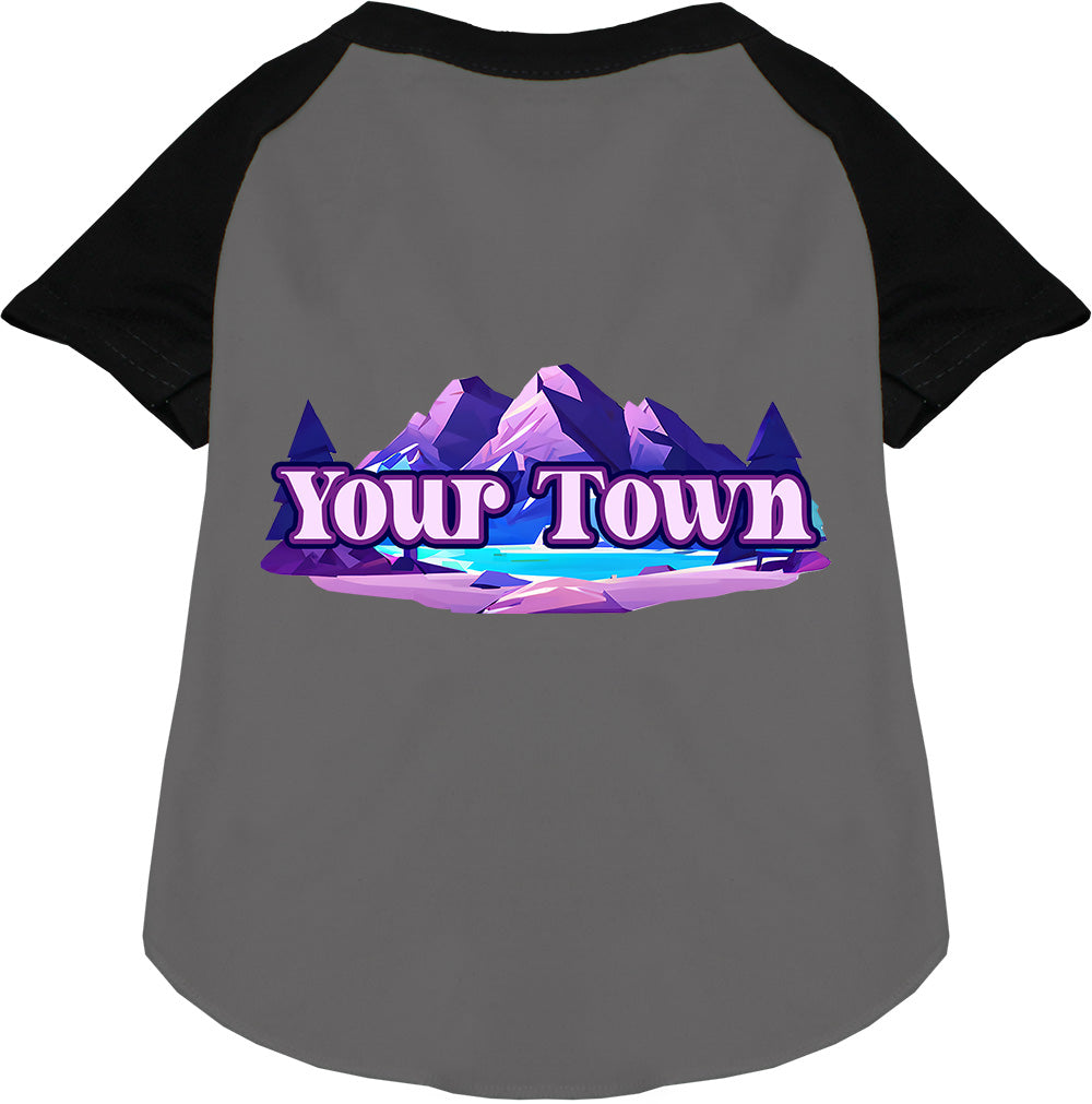 Custom Alpine Pawscape Pet Raglan Shirts Grey with Black