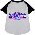 Custom Alpine Pawscape Pet Raglan Shirts White with Black