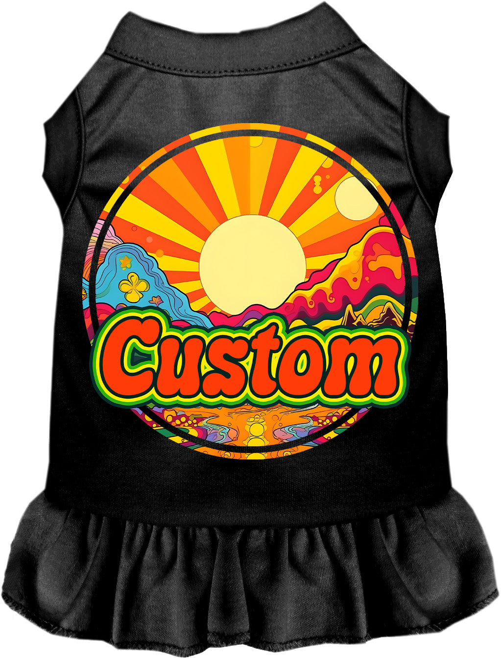 Custom Mellow Mountain Pet Dress Black