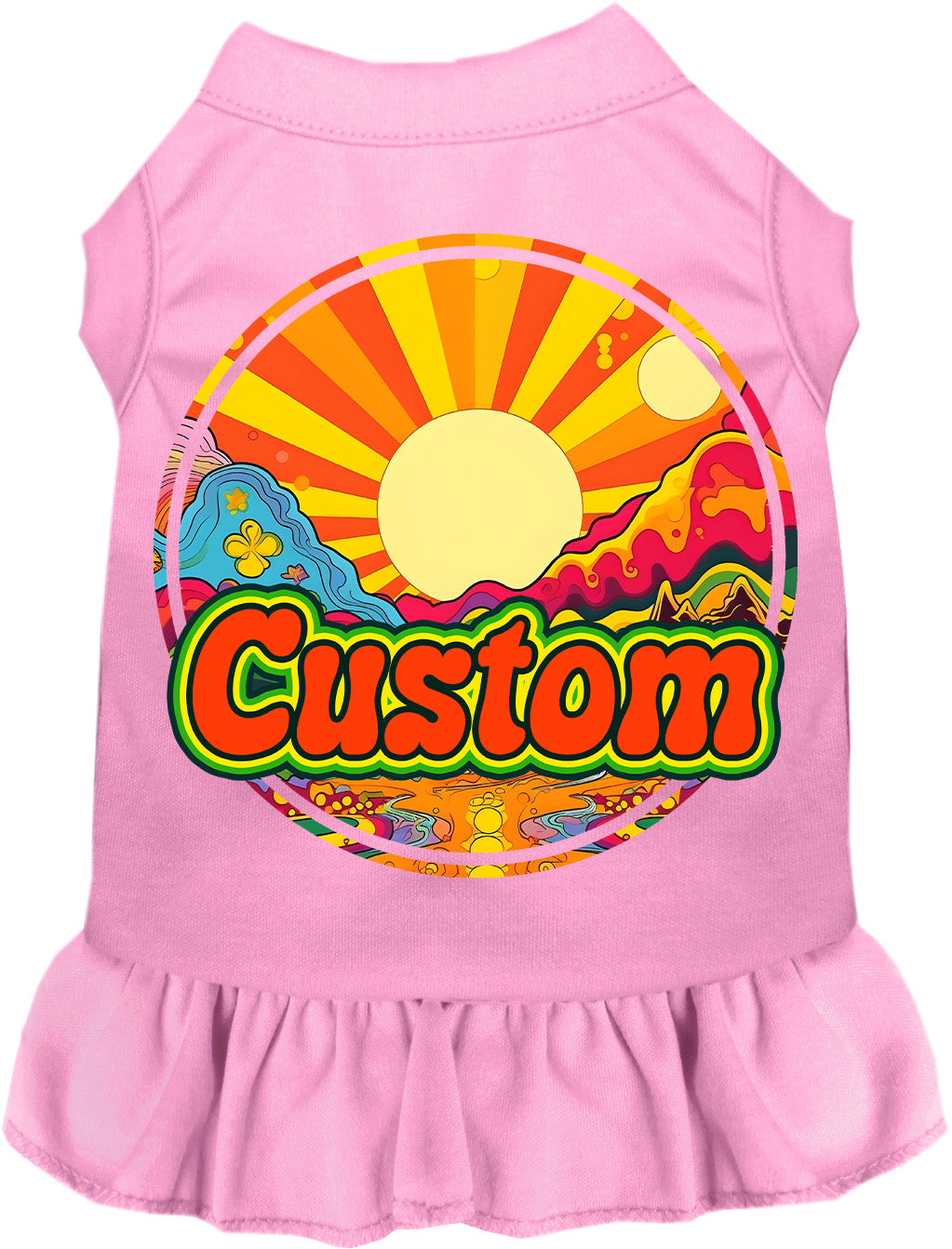 Custom Mellow Mountain Pet Dress Light Pink