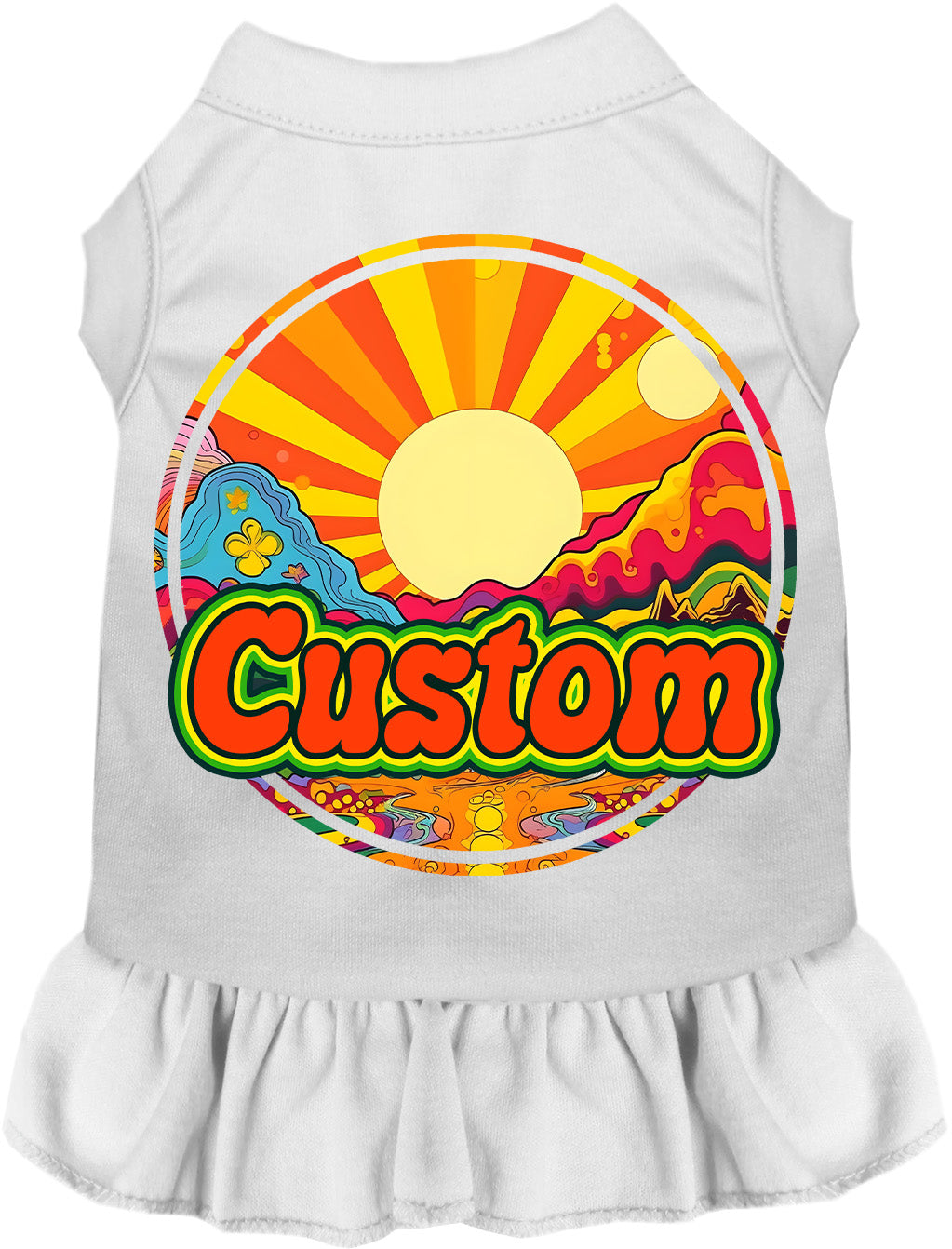 Custom Mellow Mountain Pet Dress White
