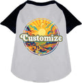 Custom Trippy Peaks Pet Raglan Shirts White with Black