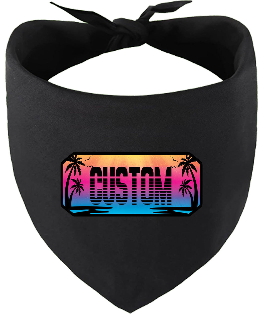 Custom Beach Shades Pet Bandana Black